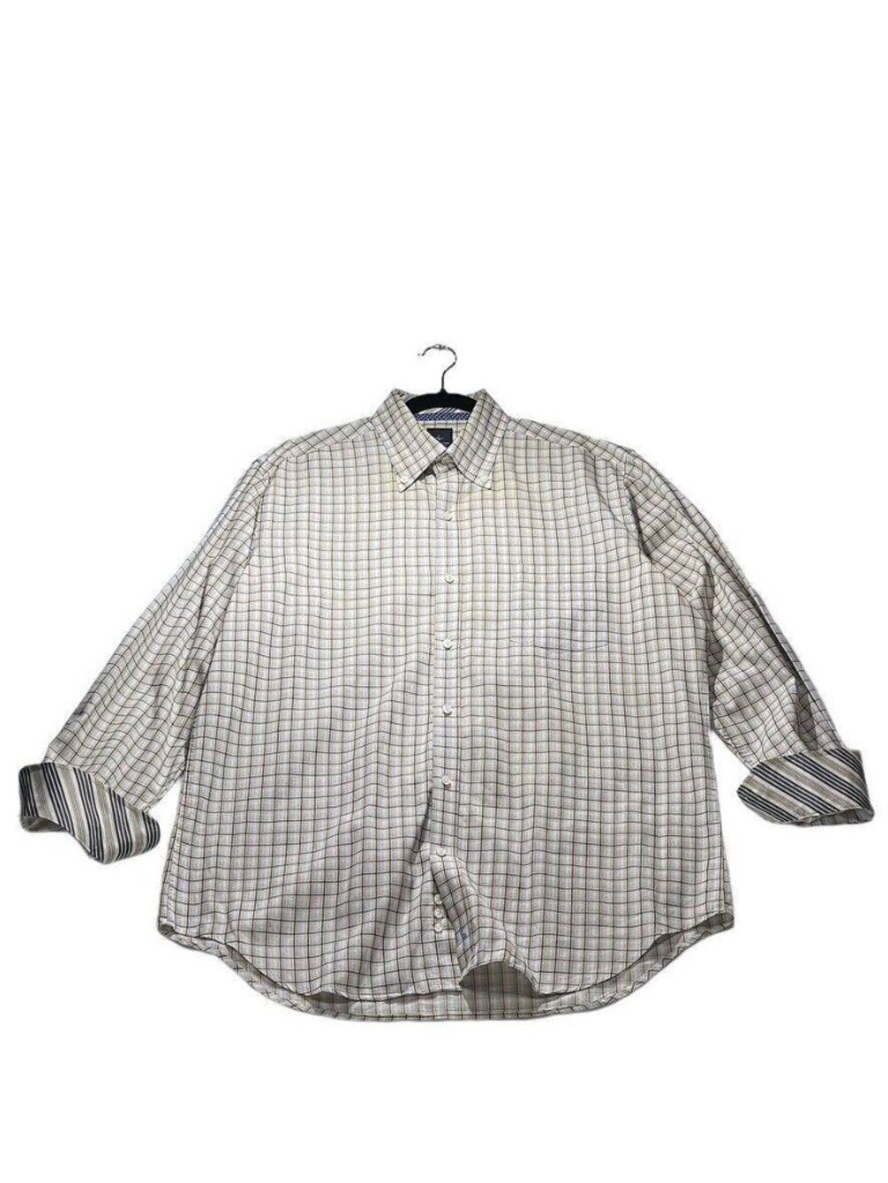 Tailor Byrd COLLECTION Mens XL Button-Down Long-Sleeve Plaid Shirt - Picture 8 of 11